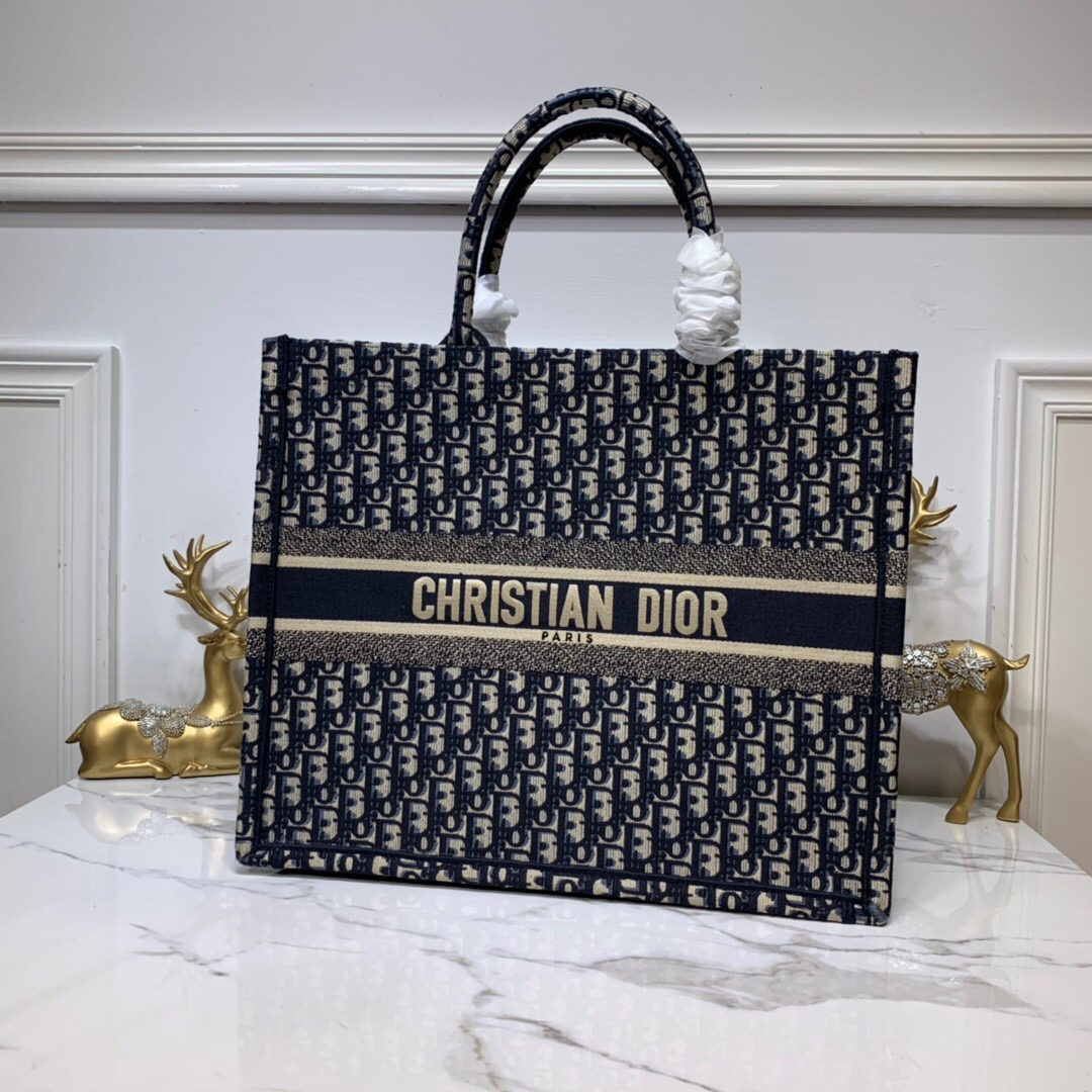 Christian Dior Large Dior Book Tote Brown For Women 16.5in/42cm