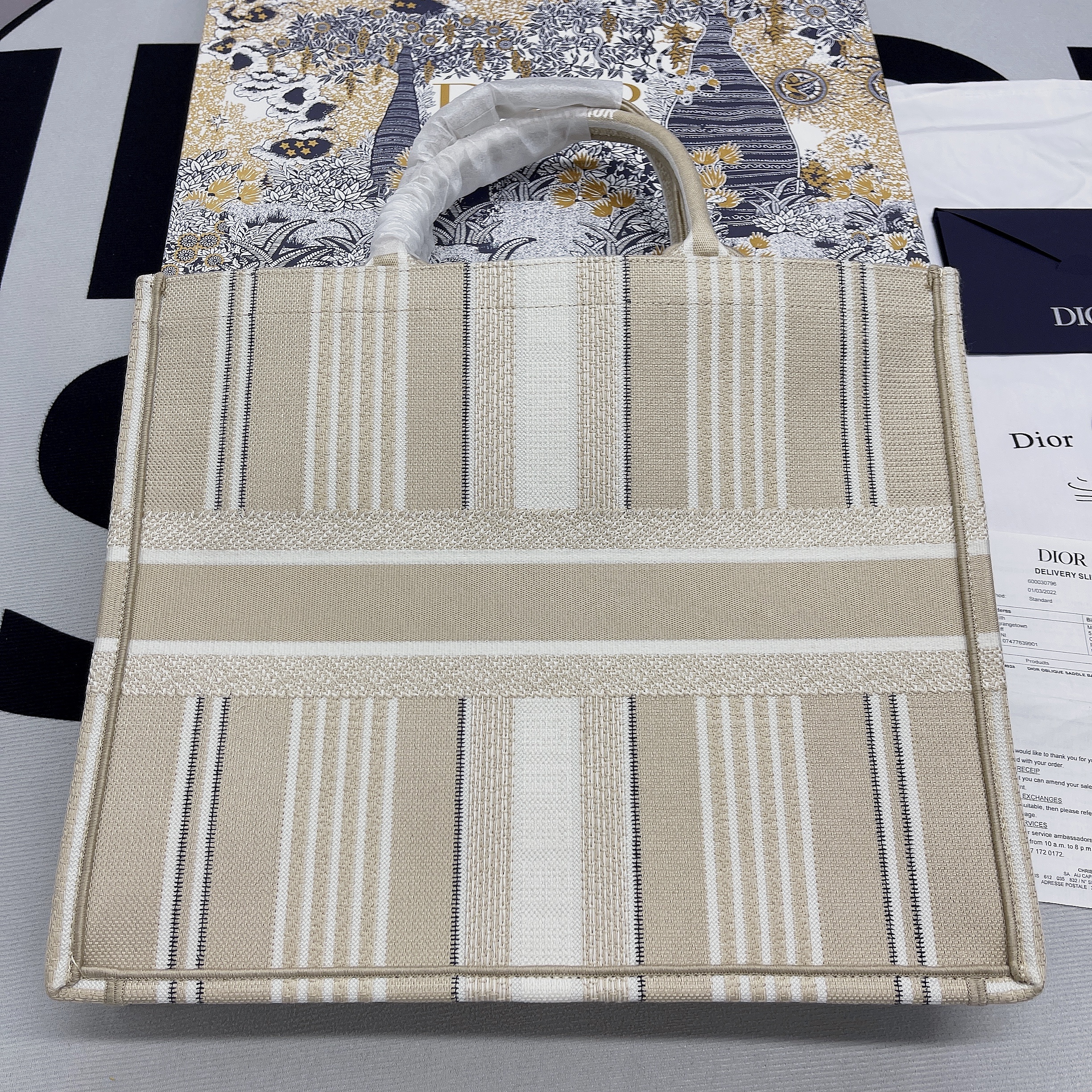 Christian Dior Large Dior Book Tote Cream, For Women, Women’s Handbags 16.5in/42cm CD