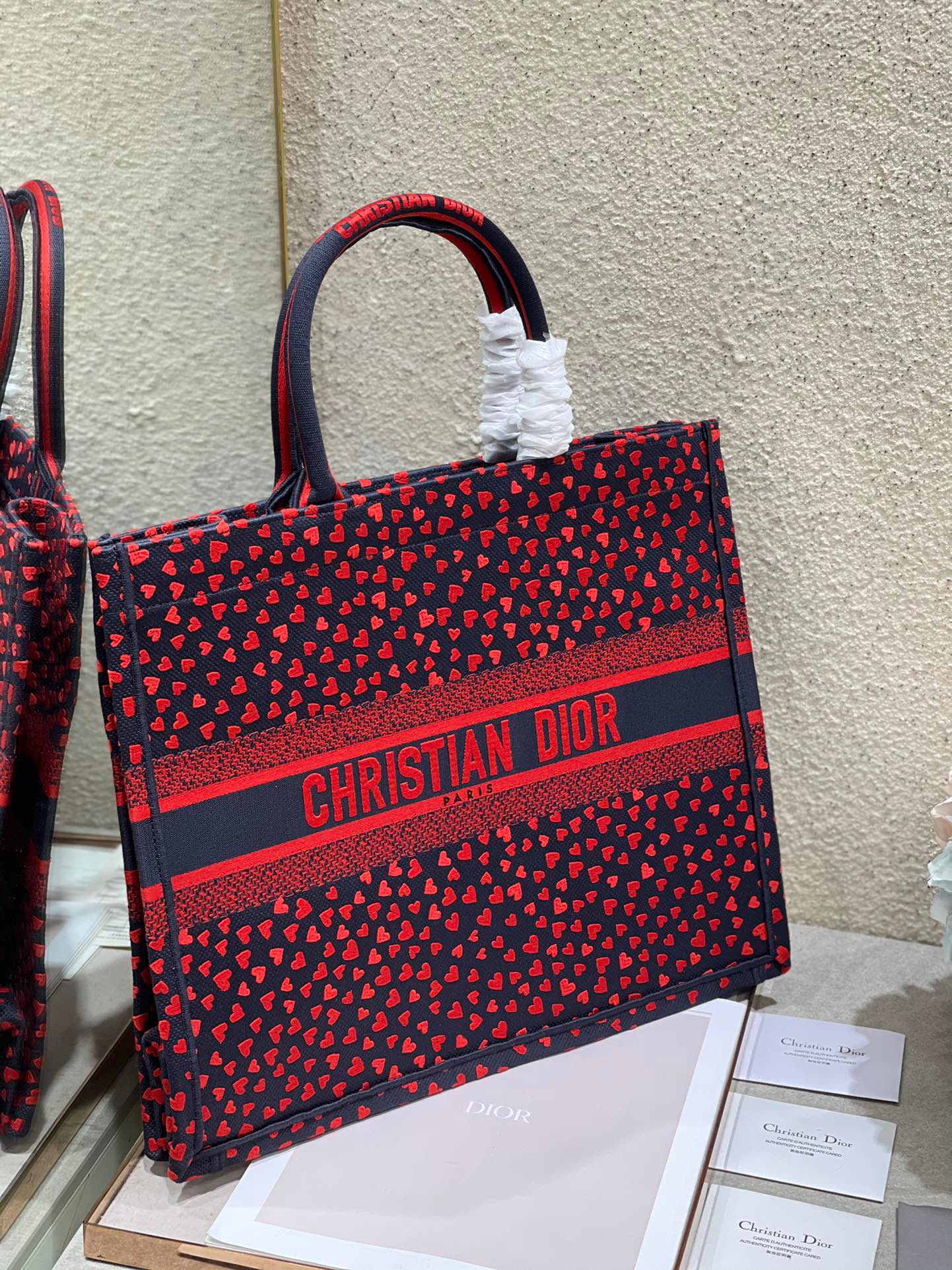 Christian Dior Large Dior Book Tote Crimson Multicolor, For Women, Women’s Handbags 16.5in/42cm CD