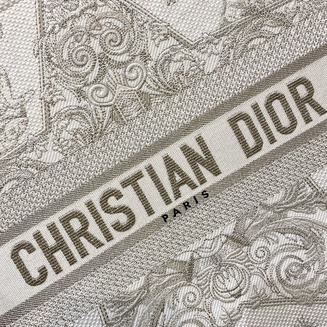 Christian Dior Large Dior Book Tote Gold-Tone Dior Around The World Stella Embroidery, For Women Women’s Handbags, 42cm CDZTQL_M01E