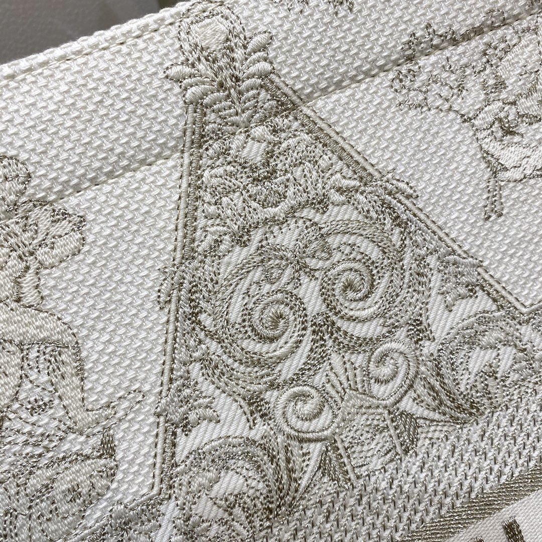 Christian Dior Large Dior Book Tote Gold-Tone Dior Around The World Stella Embroidery, For Women Women’s Handbags, 42cm CDZTQL_M01E