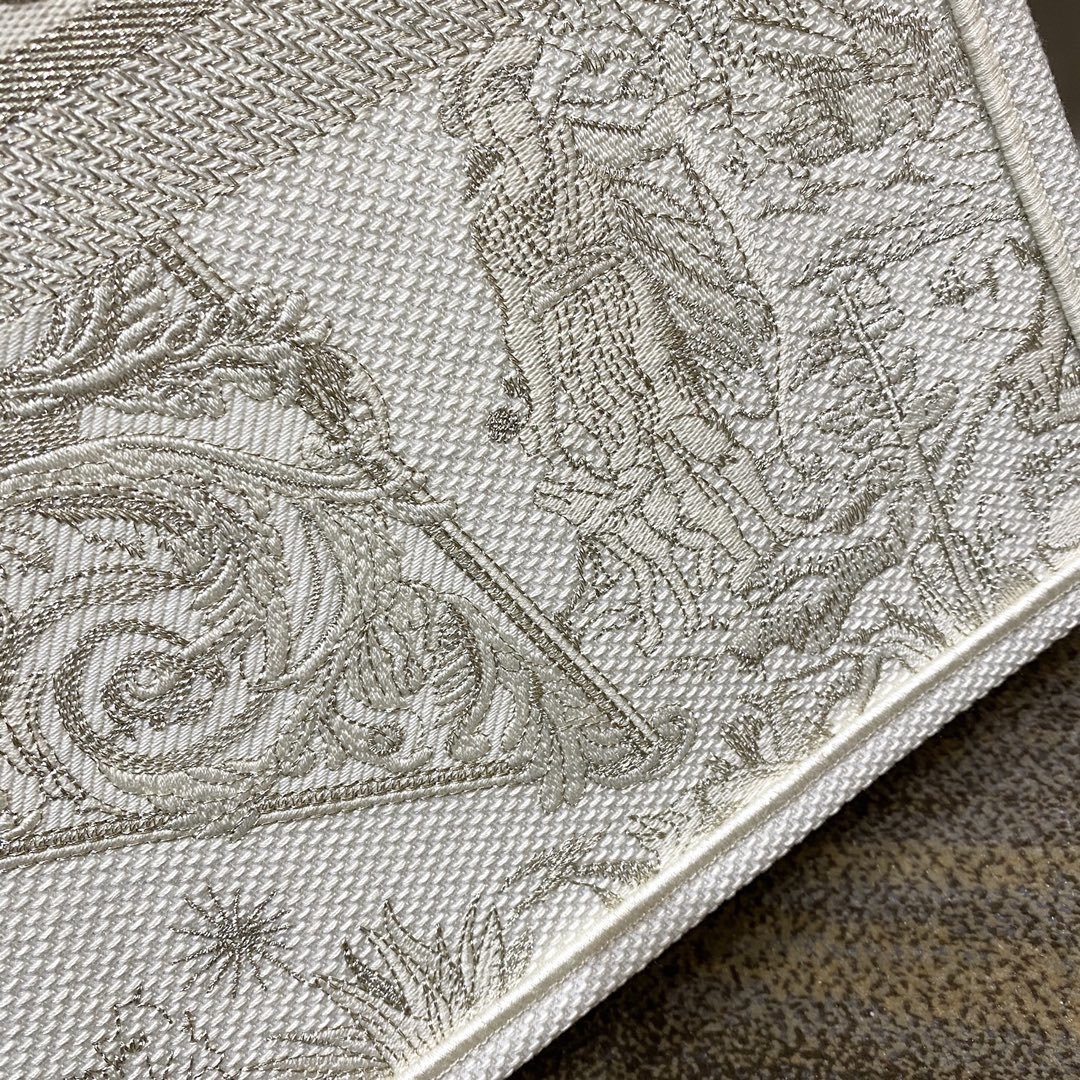 Christian Dior Large Dior Book Tote Gold-Tone Dior Around The World Stella Embroidery, For Women Women’s Handbags, 42cm CDZTQL_M01E