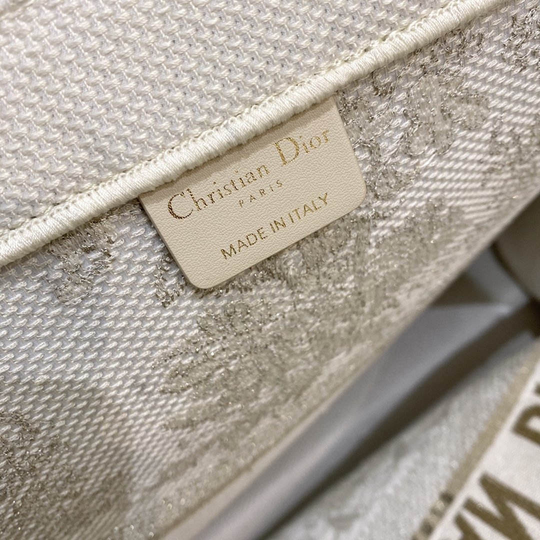 Christian Dior Large Dior Book Tote Gold-Tone Dior Around The World Stella Embroidery, For Women Women’s Handbags, 42cm CDZTQL_M01E