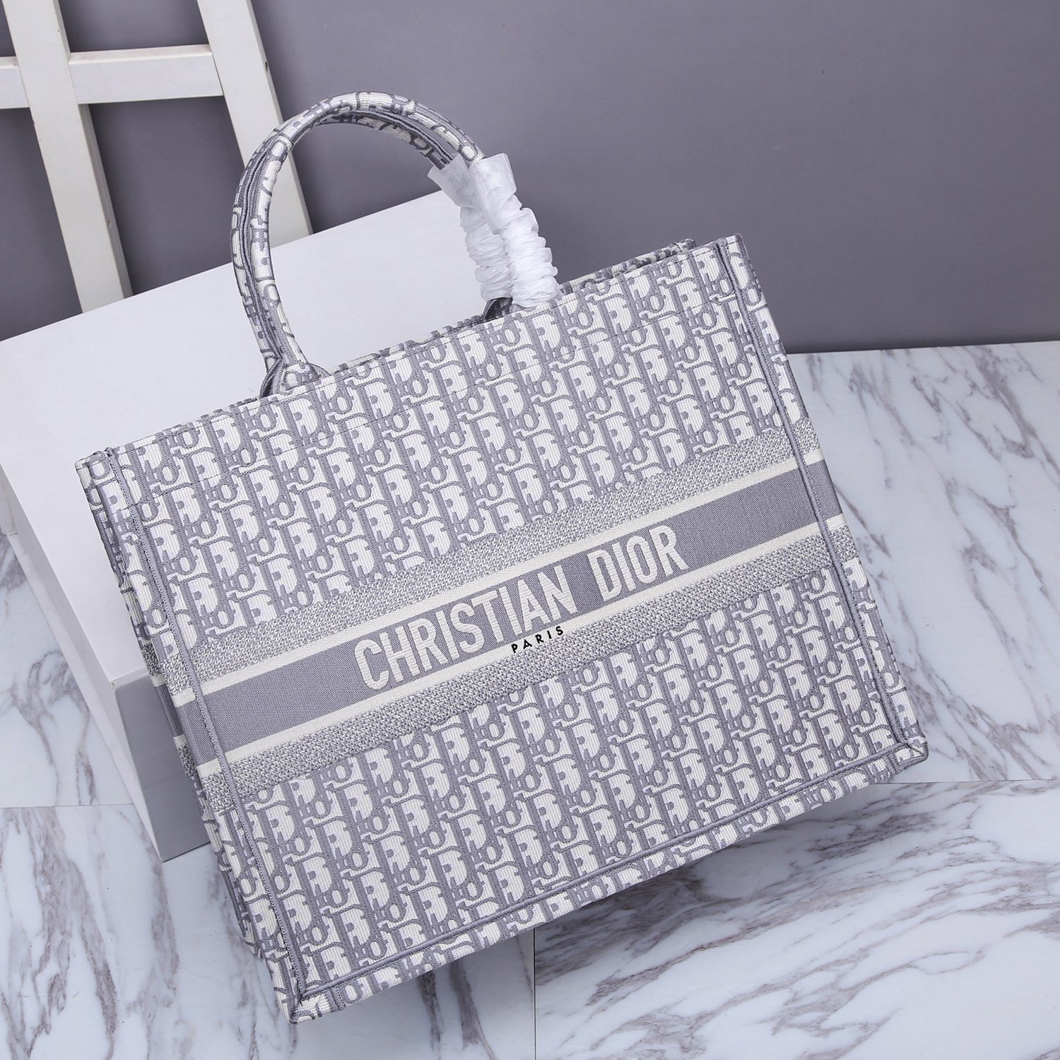 Christian Dior Large Dior Book Tote Gray, For Women, Women’s Handbags 16.5in/42cm CDZRIW_
