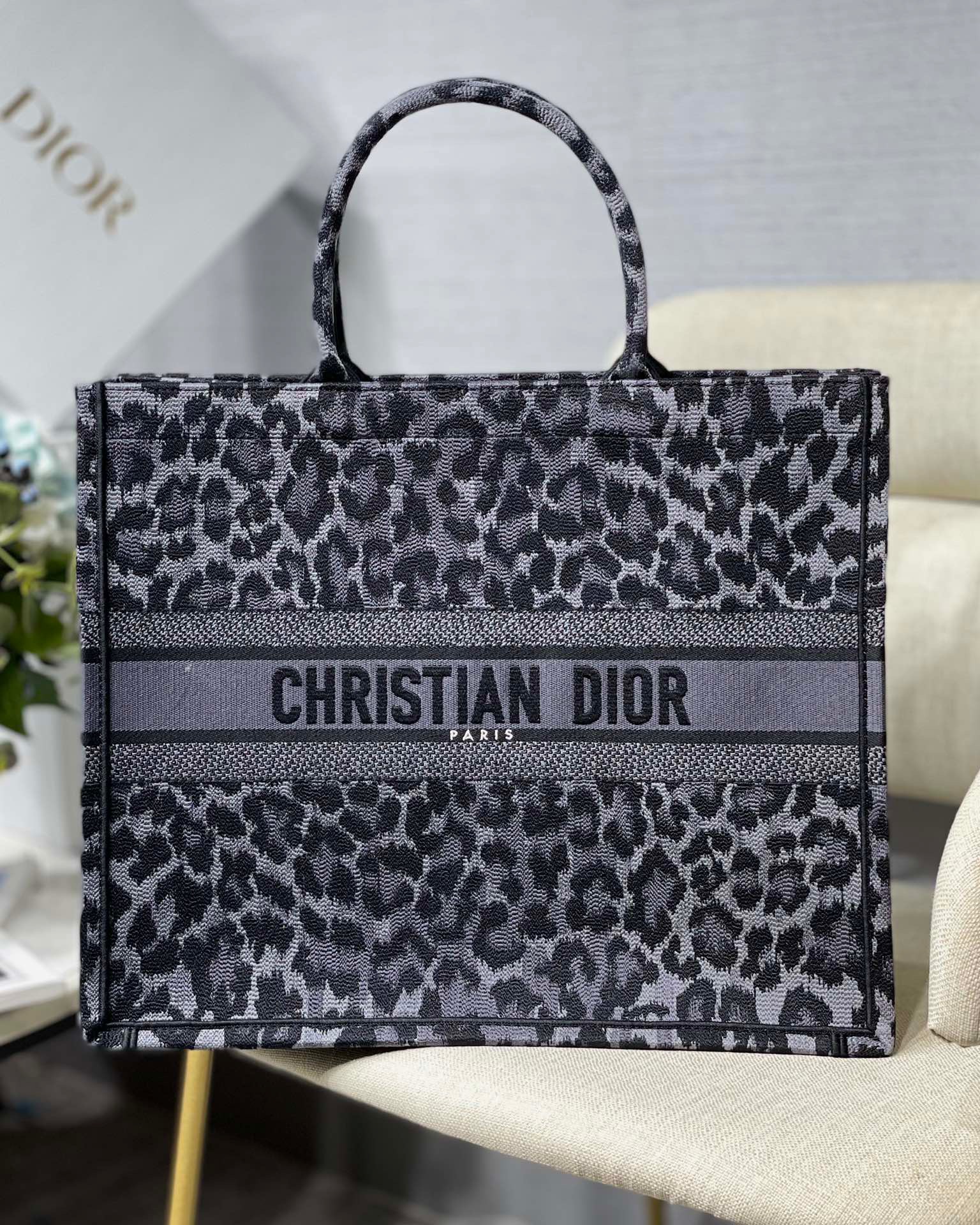 Christian Dior Large Dior Book Tote Gray Multicolor , For Women, Women’s Handbags 16.5in/42cm CDZRHM_