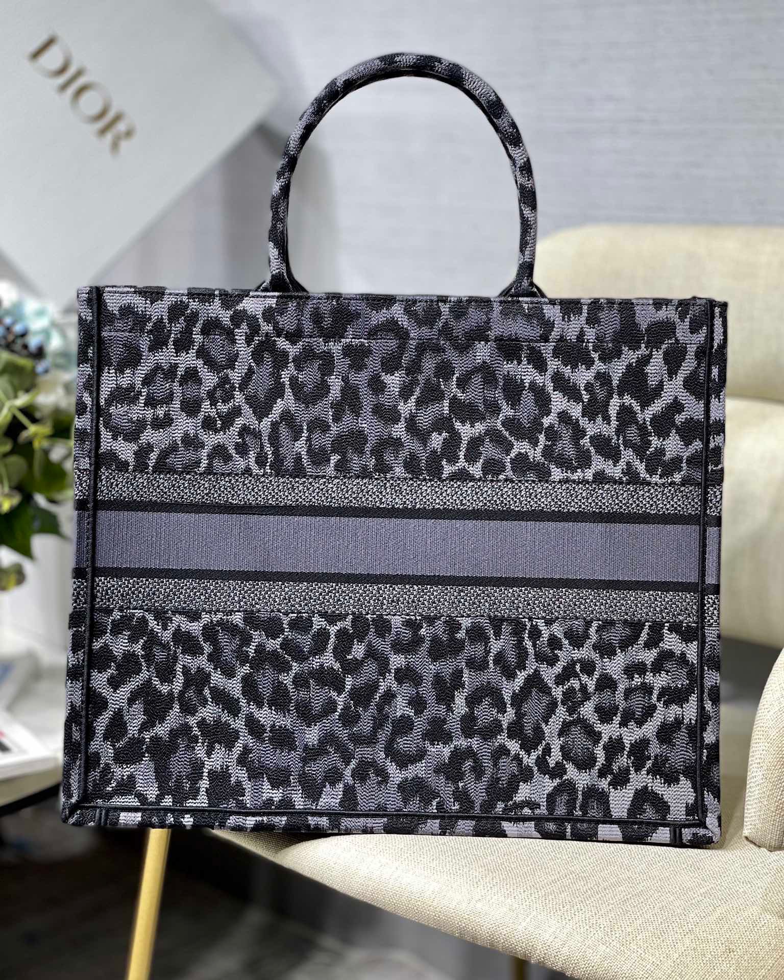 Christian Dior Large Dior Book Tote Gray Multicolor , For Women, Women’s Handbags 16.5in/42cm CDZRHM_