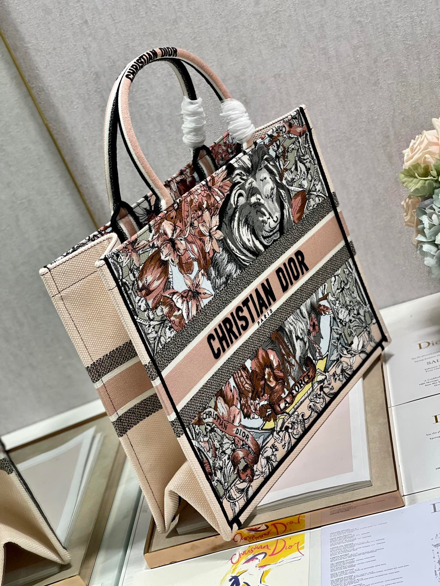 Christian Dior Large Dior Book Tote Multicolor, For Women, Women’s Handbags 16.5in/42cm
