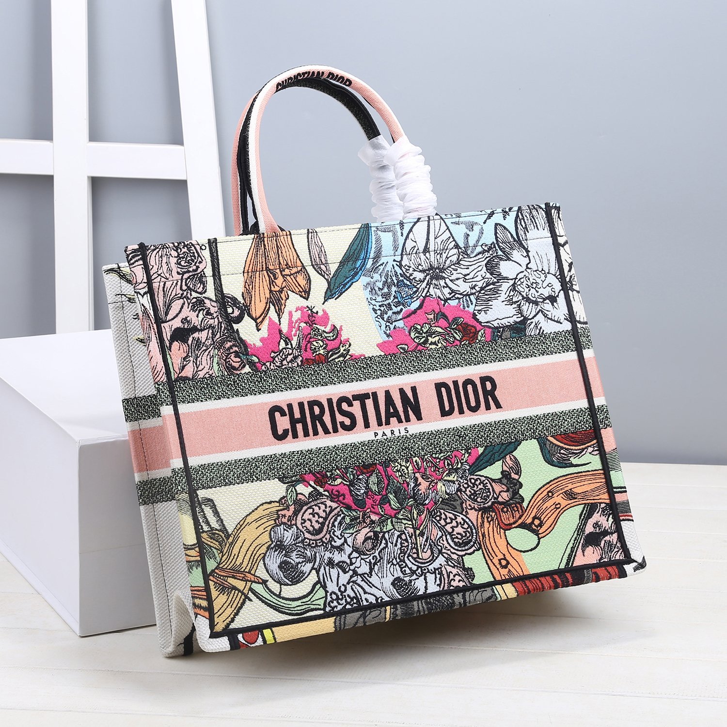 Christian Dior Large Dior Book Tote Multicolor, For Women, Women’s Handbags 16.5in/42cm CD