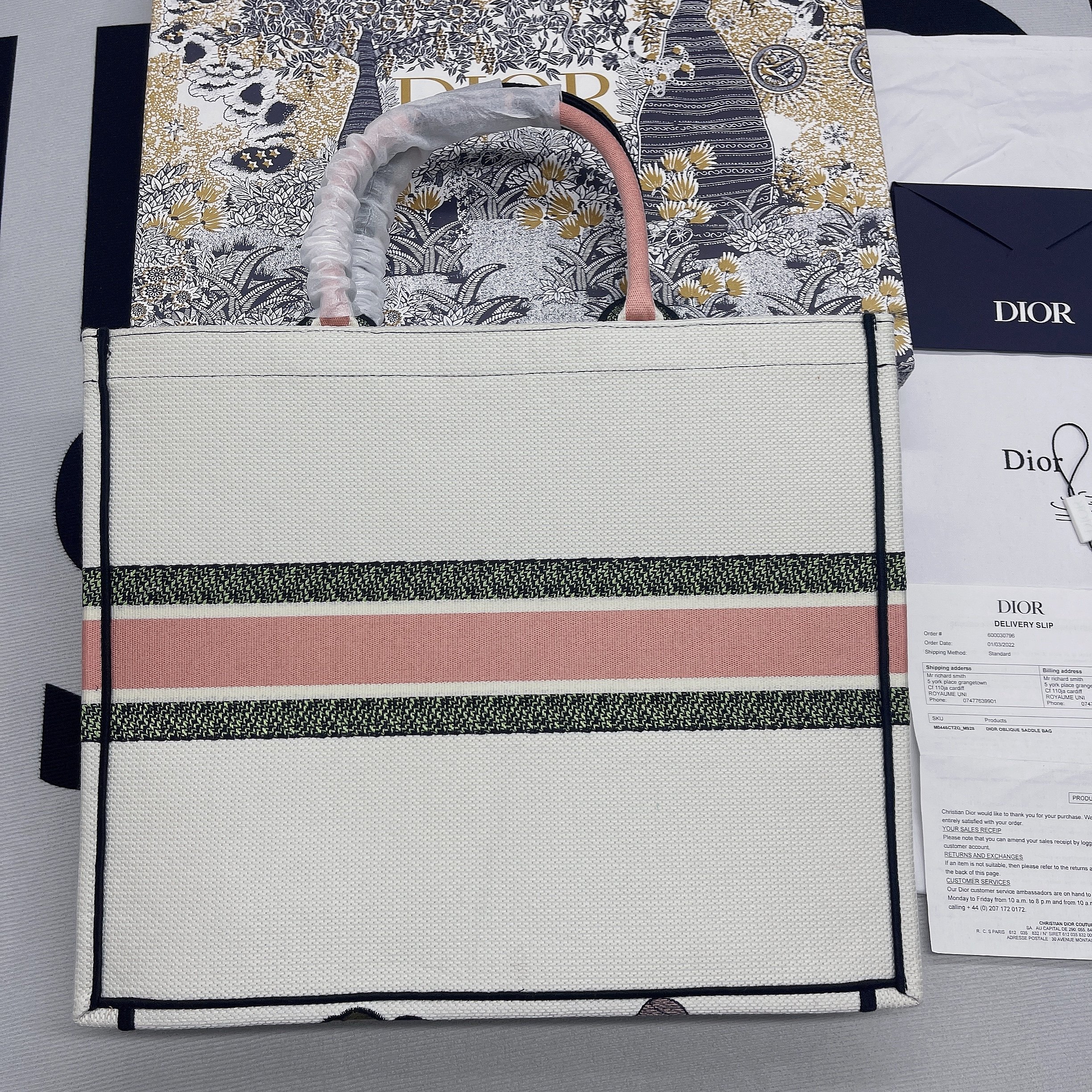 Christian Dior Large Dior Book Tote Multicolor, For Women, Women’s Handbags 16.5in/42cm CD