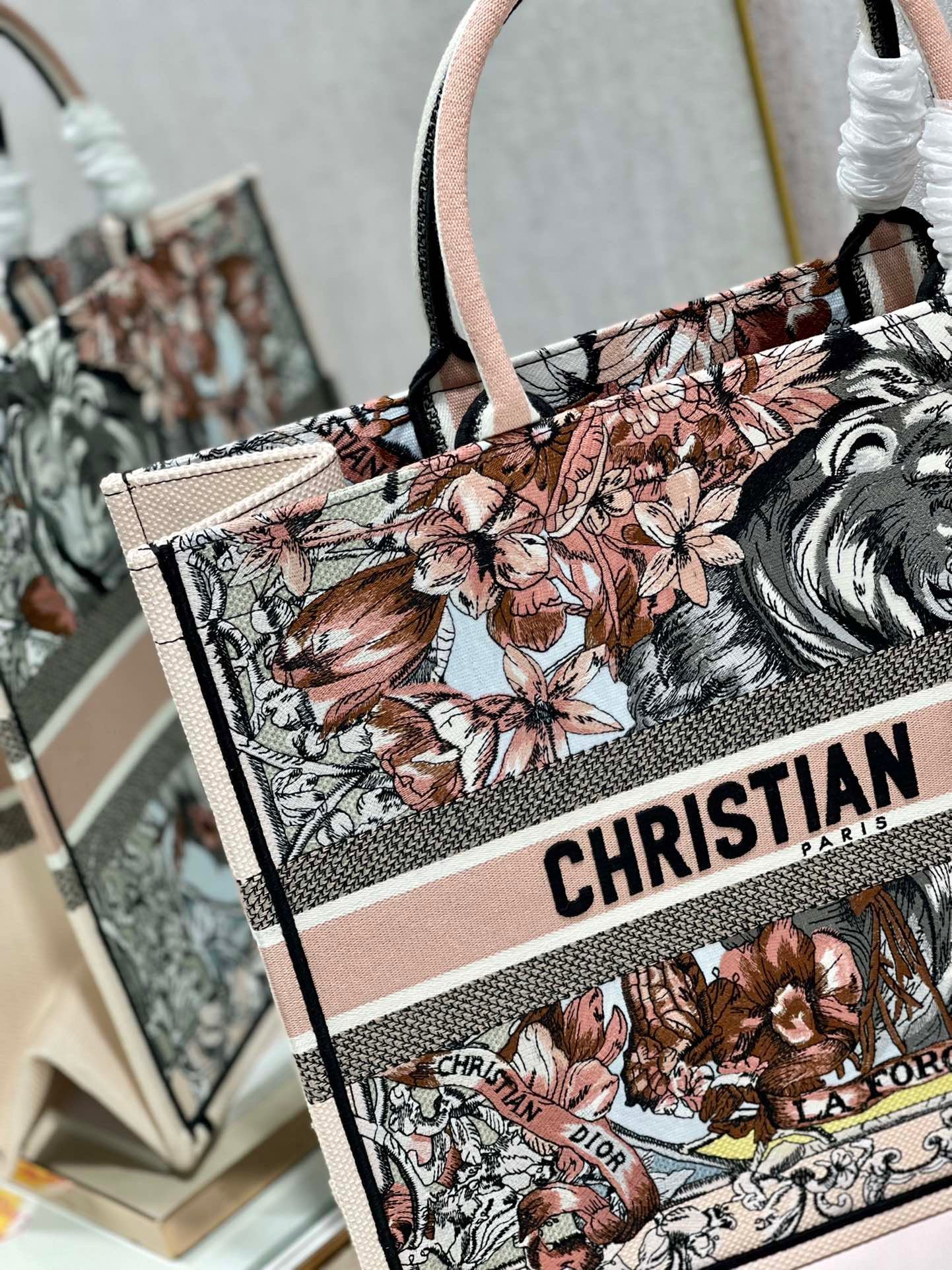 Christian Dior Large Dior Book Tote Multicolor, For Women, Women’s Handbags 16.5in/42cm