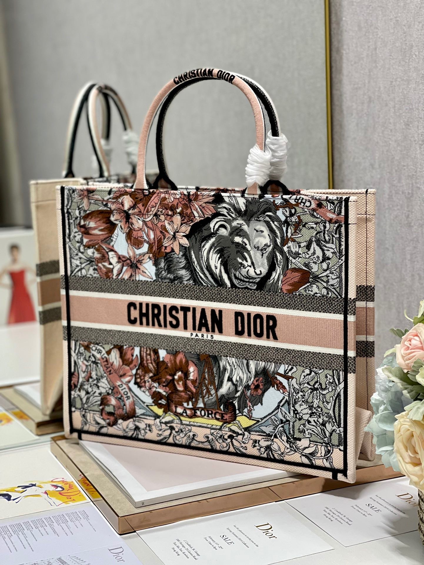 Christian Dior Large Dior Book Tote Multicolor, For Women, Women’s Handbags 16.5in/42cm