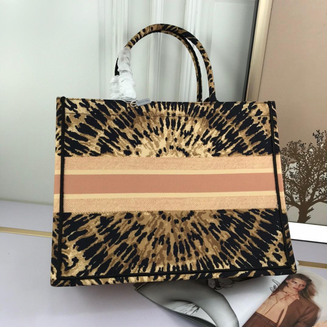 Christian Dior Large Dior Book Tote Multicolor Tie & Dior Embroidery, Multicolor, For Women Women’s Handbags, Shoulder Bags, 42cm