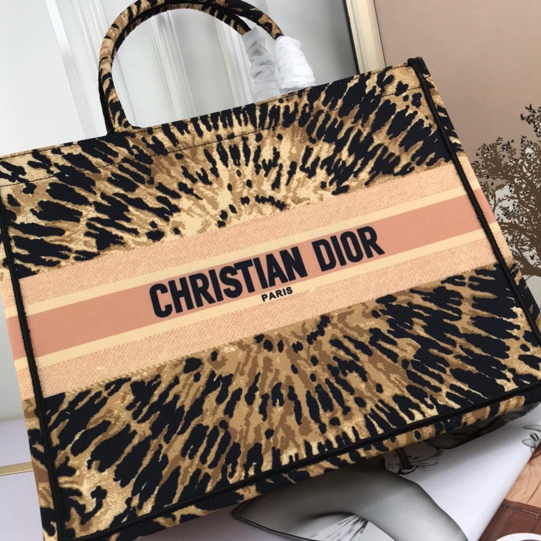 Christian Dior Large Dior Book Tote Multicolor Tie & Dior Embroidery, Multicolor, For Women Women’s Handbags, Shoulder Bags, 42cm