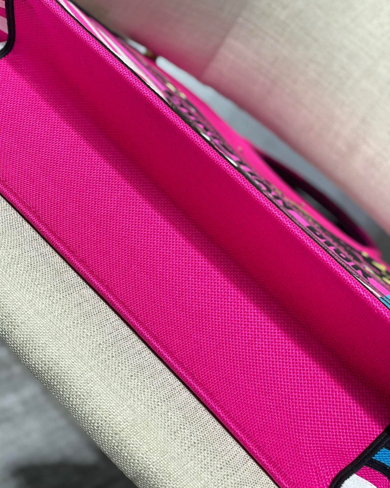 Christian Dior Large Dior Book Tote Pink And Blue, For Women, Women’s Handbags 16.5in/42cm CD