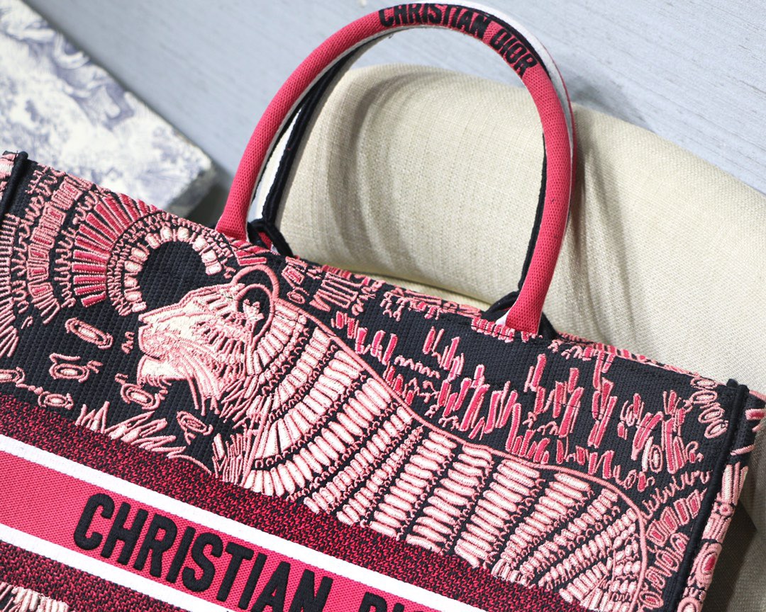 Christian Dior Large Dior Book Tote Pink Multicolor, For Women, Women’s Handbags 16.5in/42cm CD