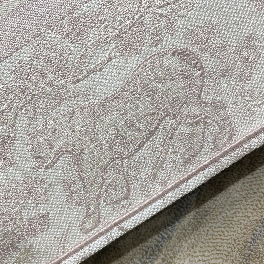 Christian Dior Large Dior Book Tote Pink Toile de Jouy Embroidery, Light Pink, For Women Women’s Handbags, 42cm CDZTDT_