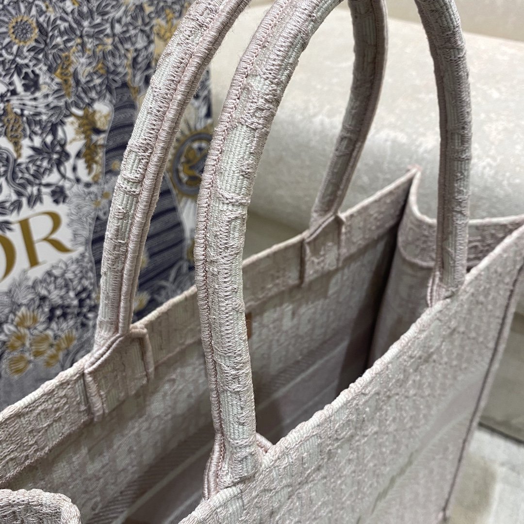 Christian Dior Large Dior Book Tote Rose Des Vents Dior Oblique Embroidery, Pink, For Women Women’s Handbags, Shoulder Bags, 42cm CD
