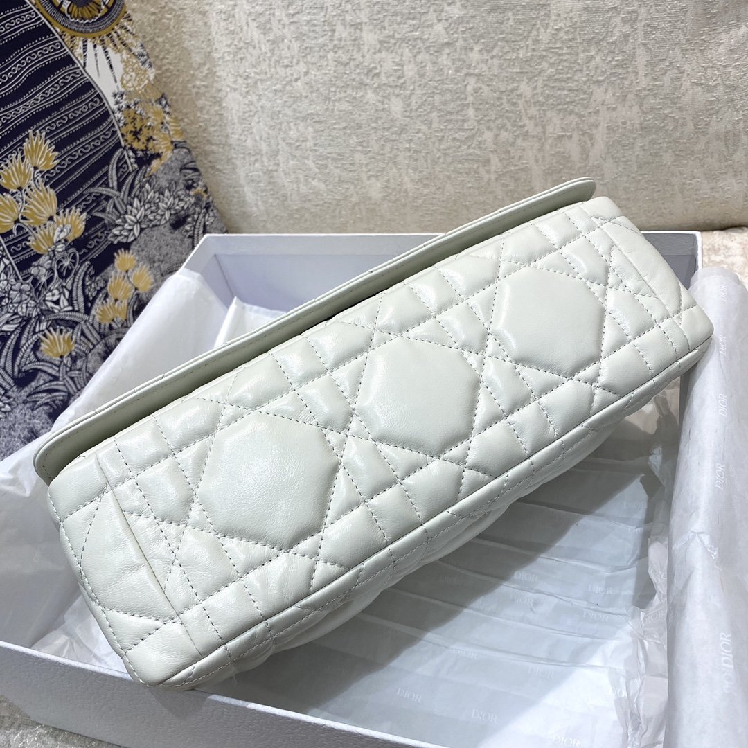 Christian Dior Large Dior Caro Bag, White, For Women Women’s Handbags, Crossbody Bags, 28cm CD
