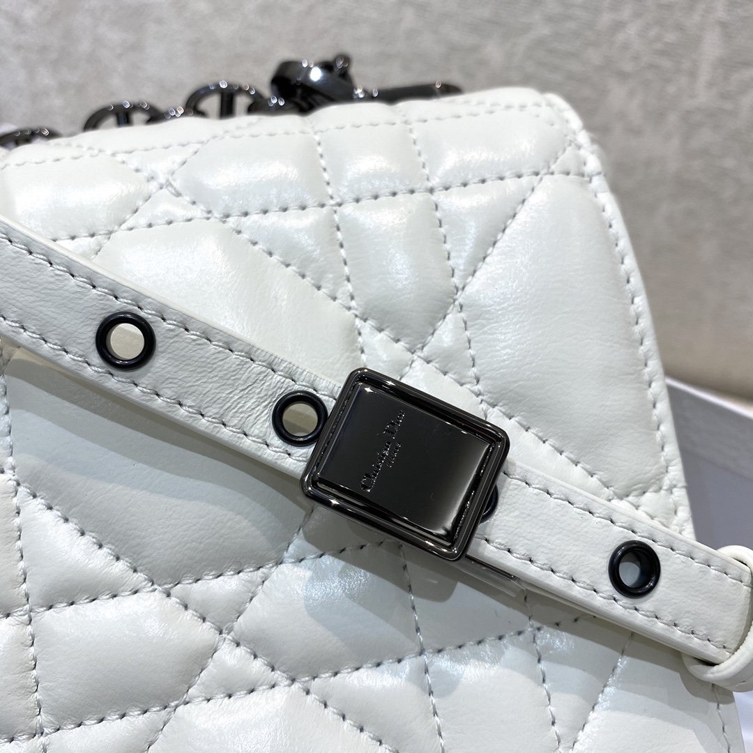 Christian Dior Large Dior Caro Bag, White, For Women Women’s Handbags, Crossbody Bags, 28cm CD
