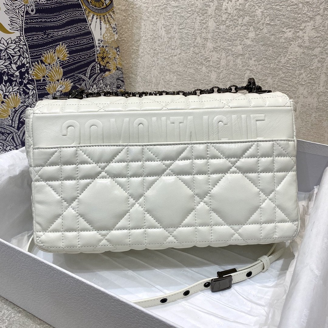Christian Dior Large Dior Caro Bag, White, For Women Women’s Handbags, Crossbody Bags, 28cm CD