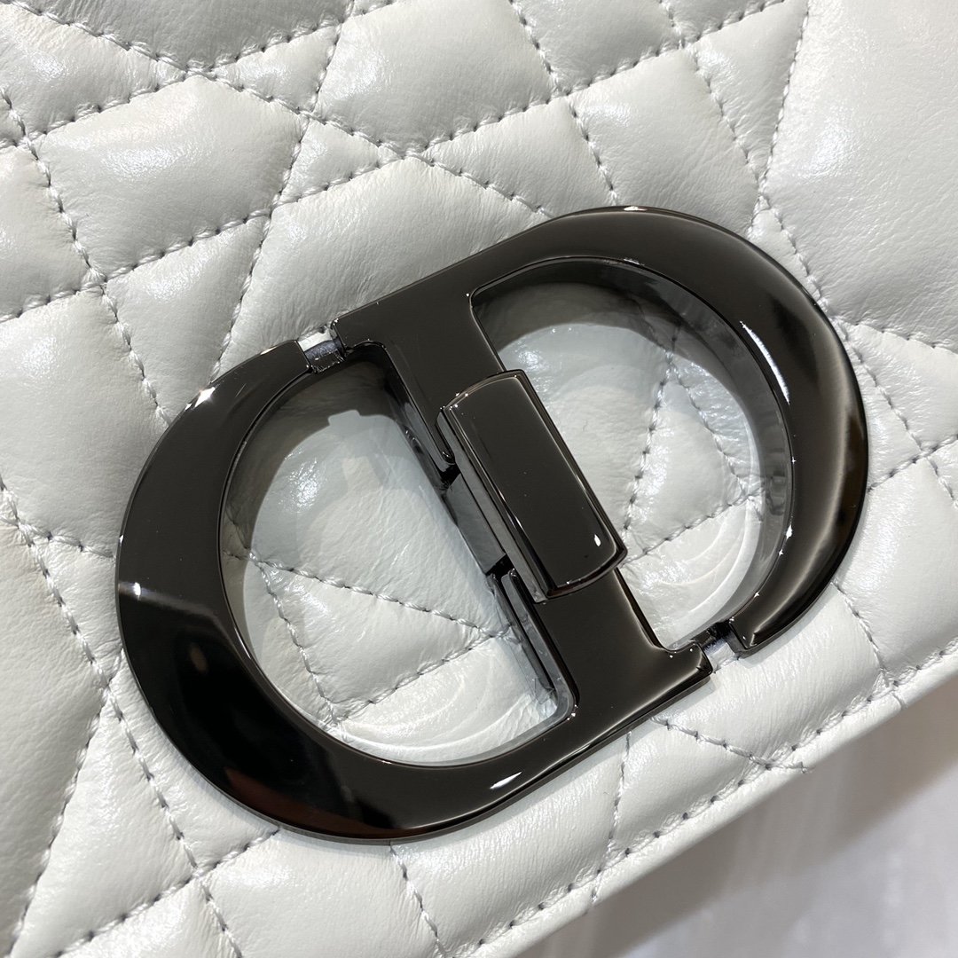 Christian Dior Large Dior Caro Bag, White, For Women Women’s Handbags, Crossbody Bags, 28cm CD