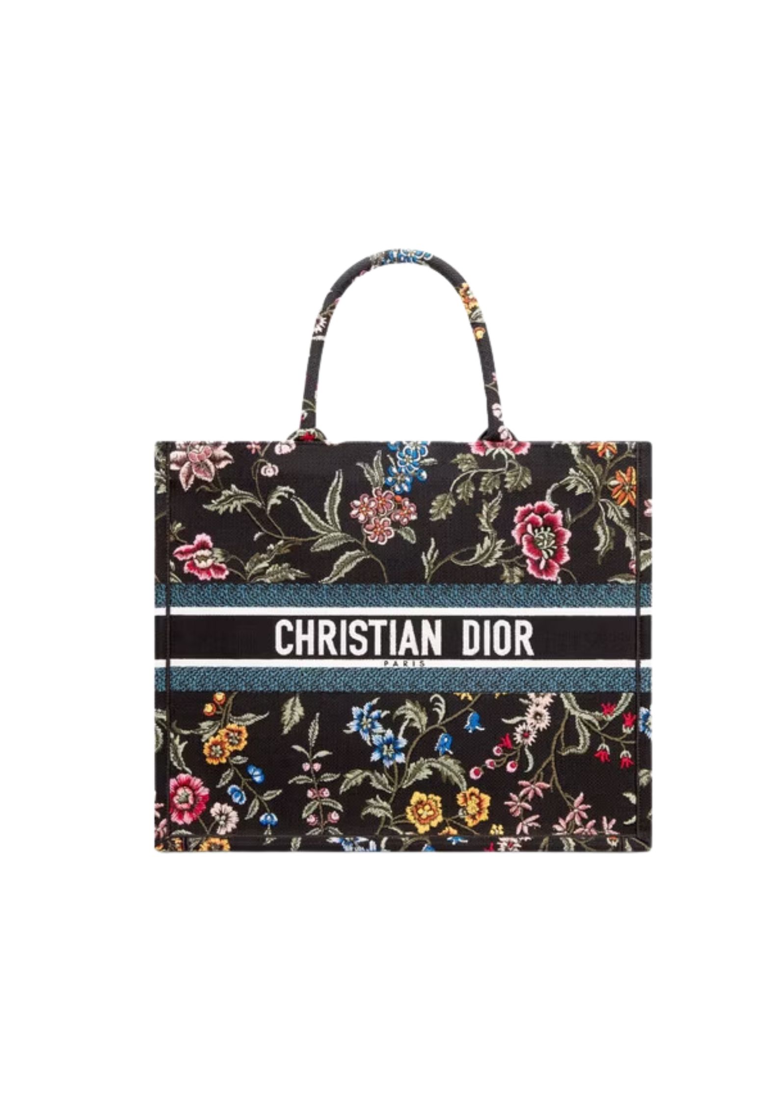 Christian Dior Large Dior Tote Bag Black/White For Women 16.5 in/ 42cmZEAU_