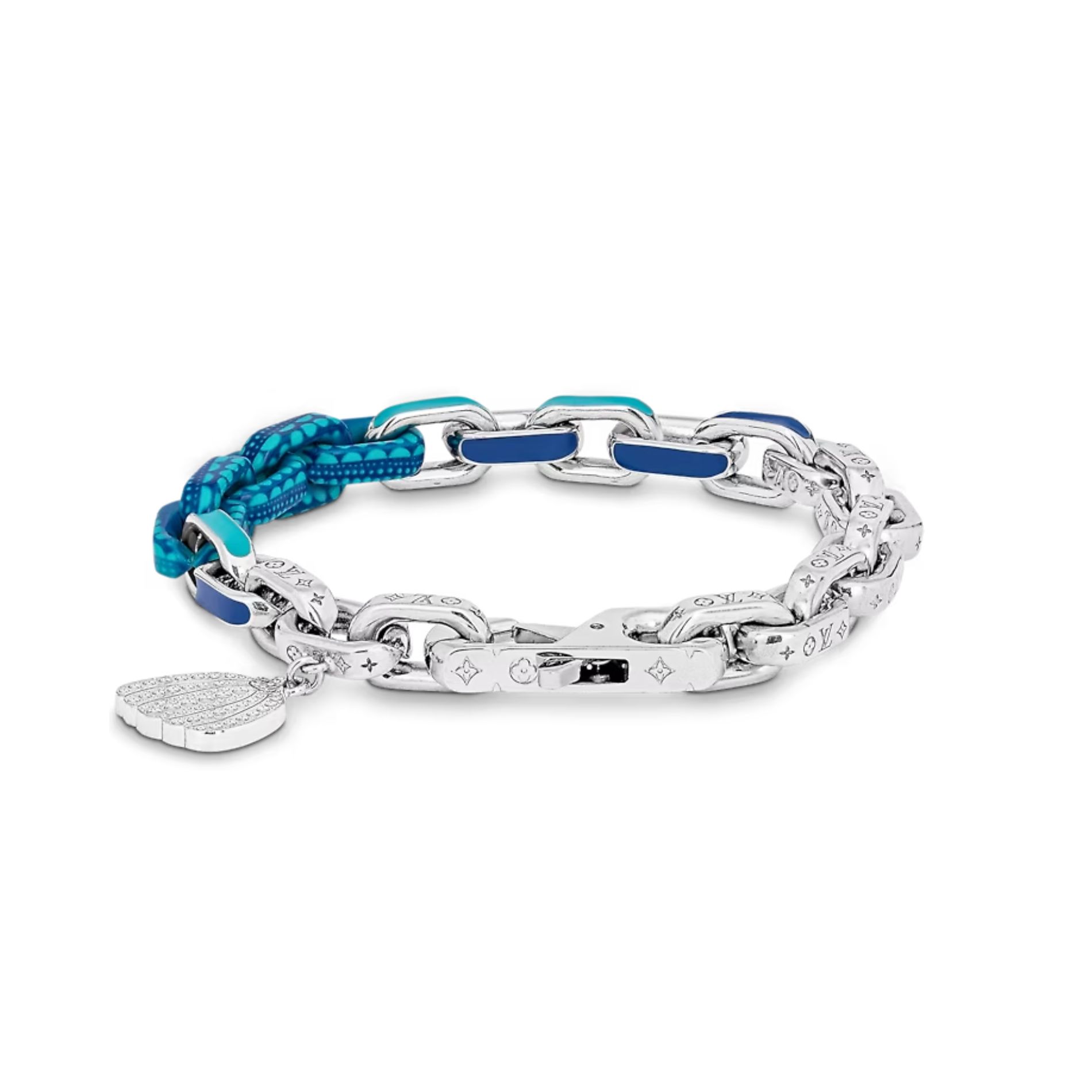 Christian Dior LV x YK Paradise Chain Bracelet Blue For Men M0977L