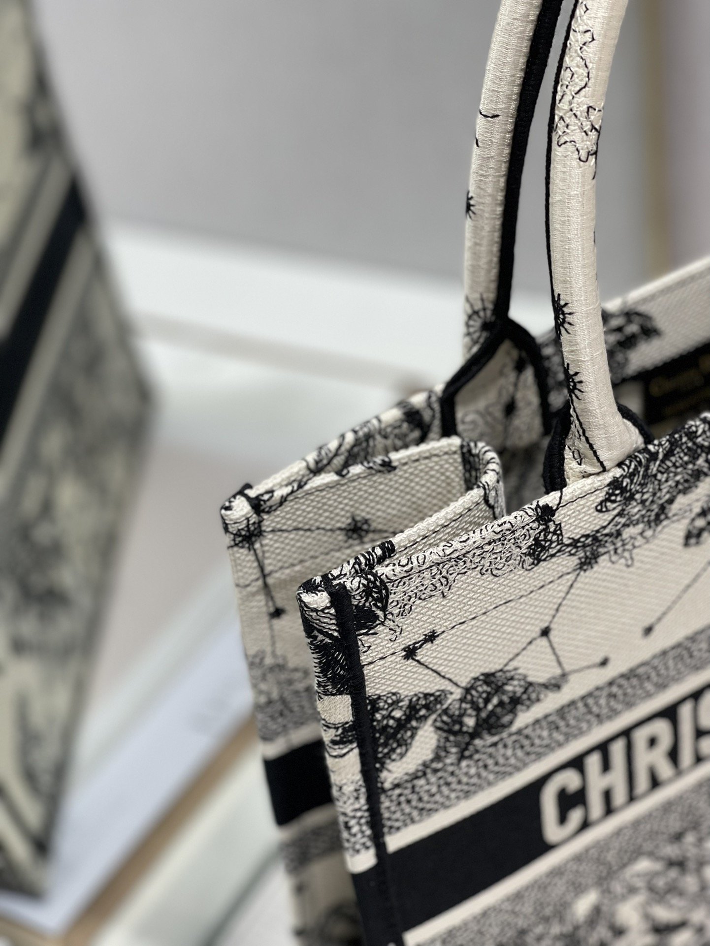 Christian Dior Medium Dior Book Tote Bag, Black/White, For Women Women’s Handbags, Shoulder Bags, 36cm