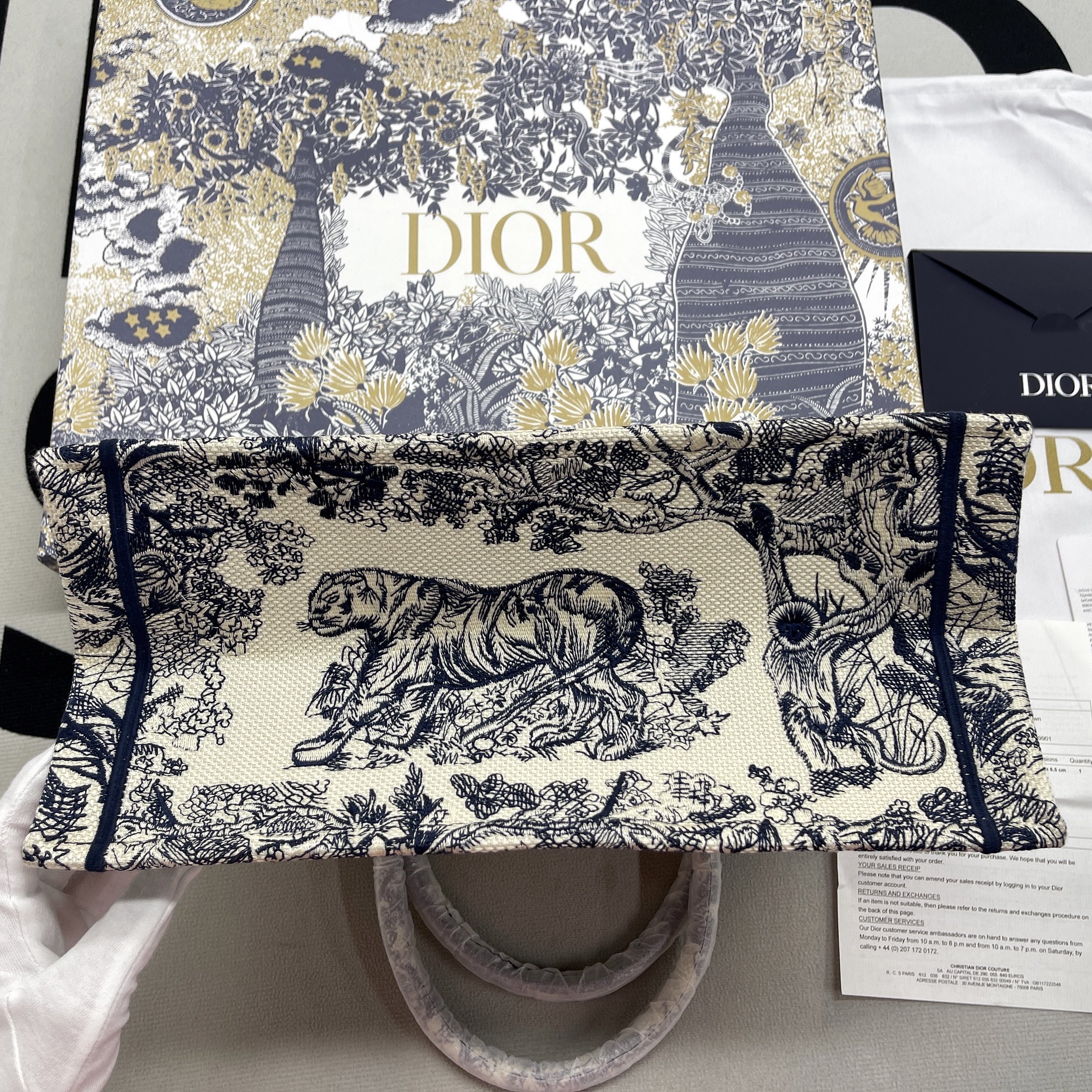 Christian Dior Medium Dior Book Tote Blue, For Women, Women’s Handbags 14in/36cm CDZTDT_