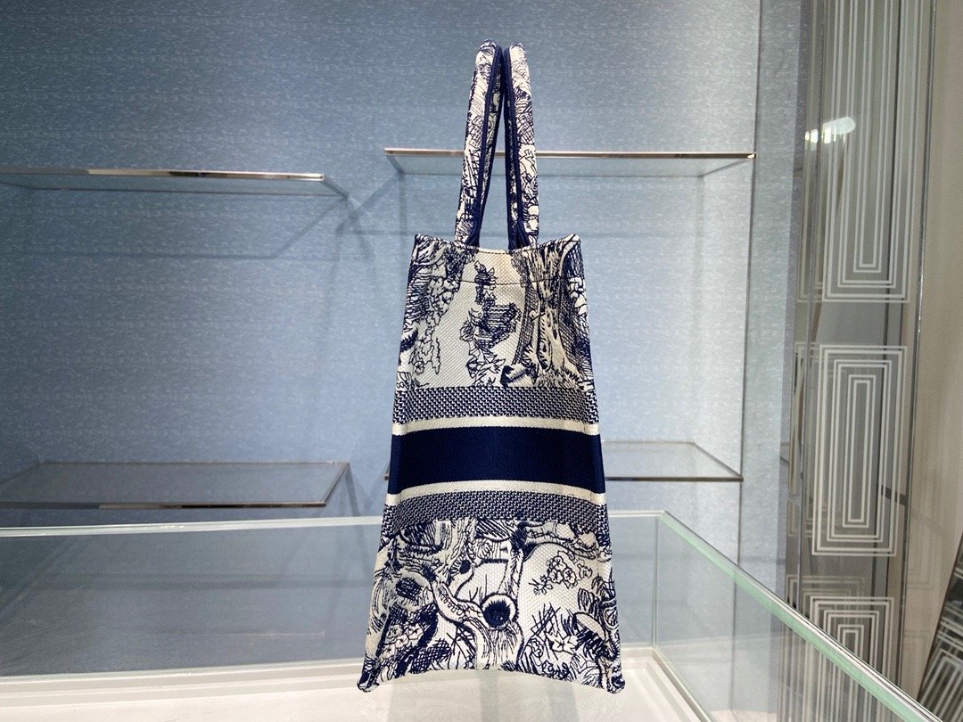 Christian Dior Medium Dior Book Tote Blue, For Women, Women’s Handbags 14in/36cm CDZTDT_