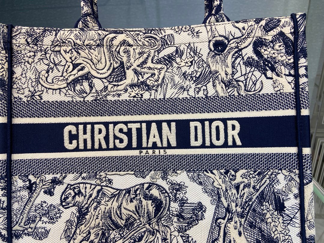 Christian Dior Medium Dior Book Tote Blue, For Women, Women’s Handbags 14in/36cm CDZTDT_