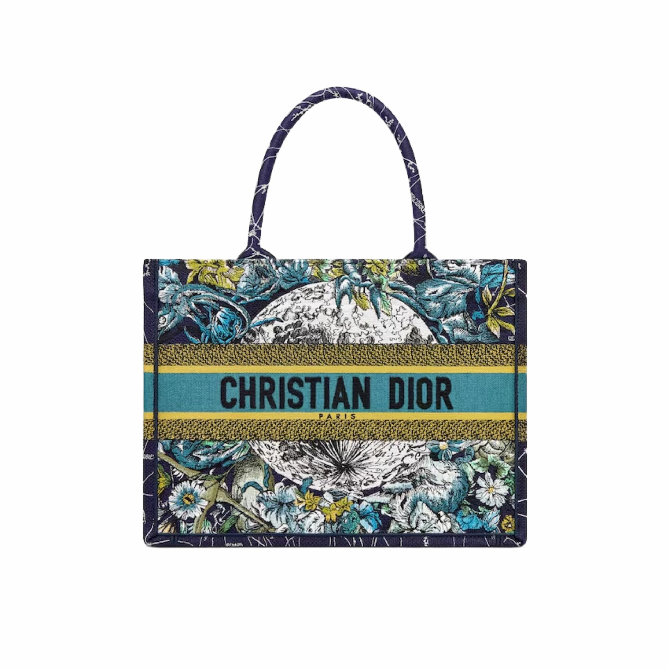 Christian Dior Medium Dior Book Tote Blue Multicolor Bag For WomenZRHP_M06I- 14 Inches/ 36 Cm