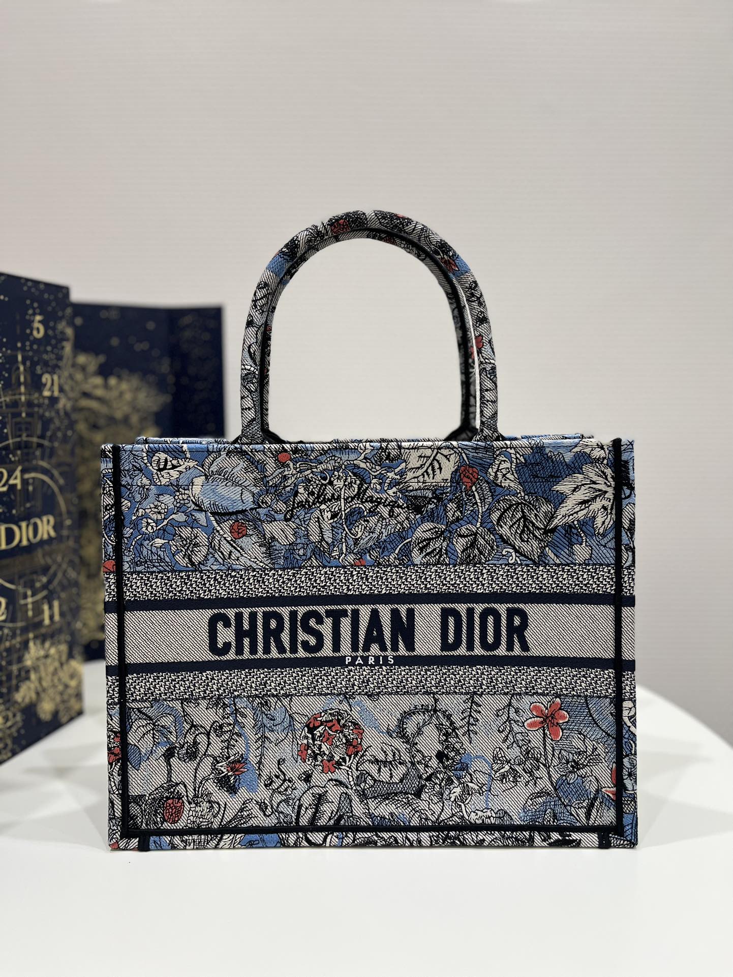 Christian Dior Medium Dior Book Tote Denim Multicolor For Women 14in/36 cmZRZI_M49E