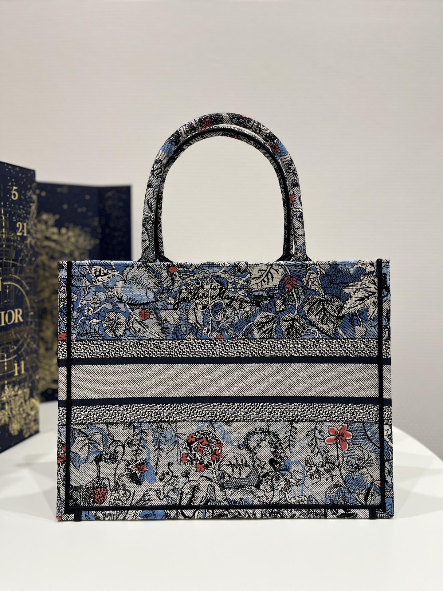 Christian Dior Medium Dior Book Tote Denim Multicolor For Women 14in/36 cmZRZI_M49E
