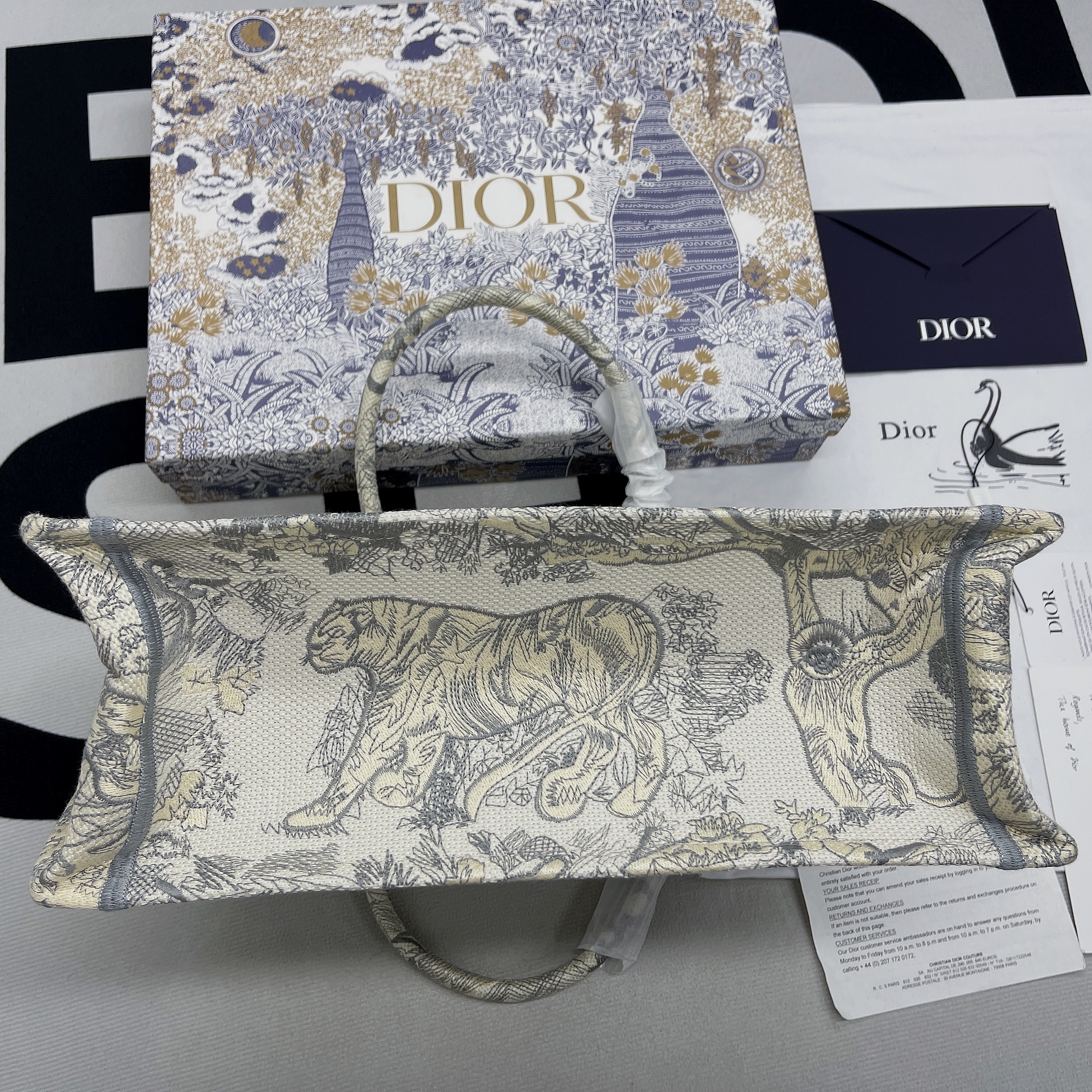 Christian Dior Medium Dior Book Tote Gray, For Women, Women’s Handbags 14in/36cm CDZTDT_