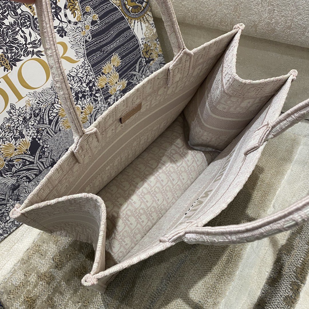 Christian Dior Medium Dior Book Tote Pink Toile de Jouy Reverse Embroidery, Light Pink, For Women Women’s Handbags, 36cm CD