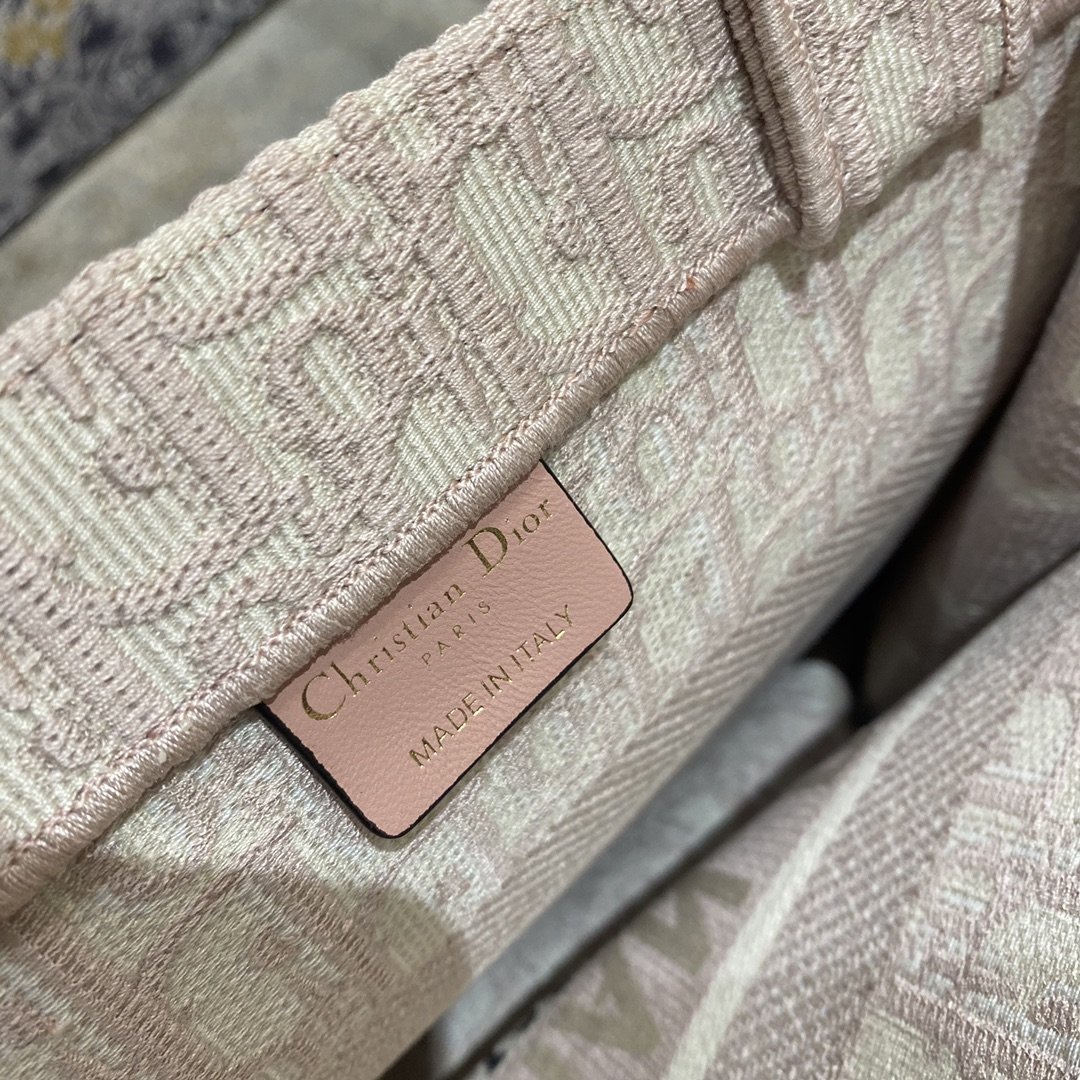 Christian Dior Medium Dior Book Tote Rose Des Vents Dior Oblique Embroidery, Light Pink, For Women Women’s Handbags, 36cm CDZRIW_