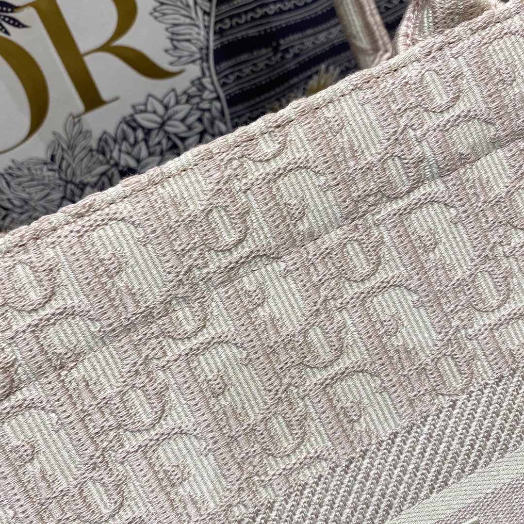 Christian Dior Medium Dior Book Tote Rose Des Vents Dior Oblique Embroidery, Light Pink, For Women Women’s Handbags, 36cm CDZRIW_