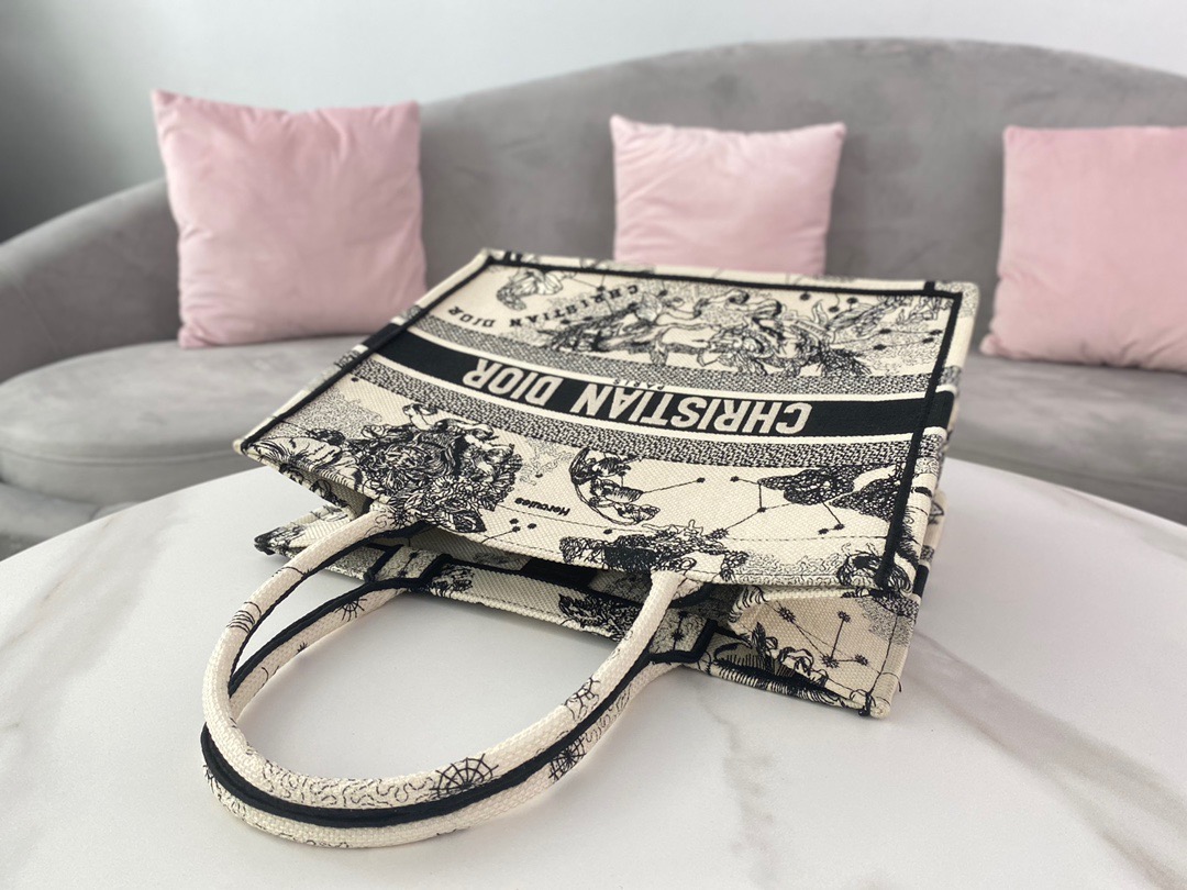 Christian Dior Medium Dior Book Tote White Multicolor , For Women, Women’s Handbags 14in/36cm CDZRHZ_