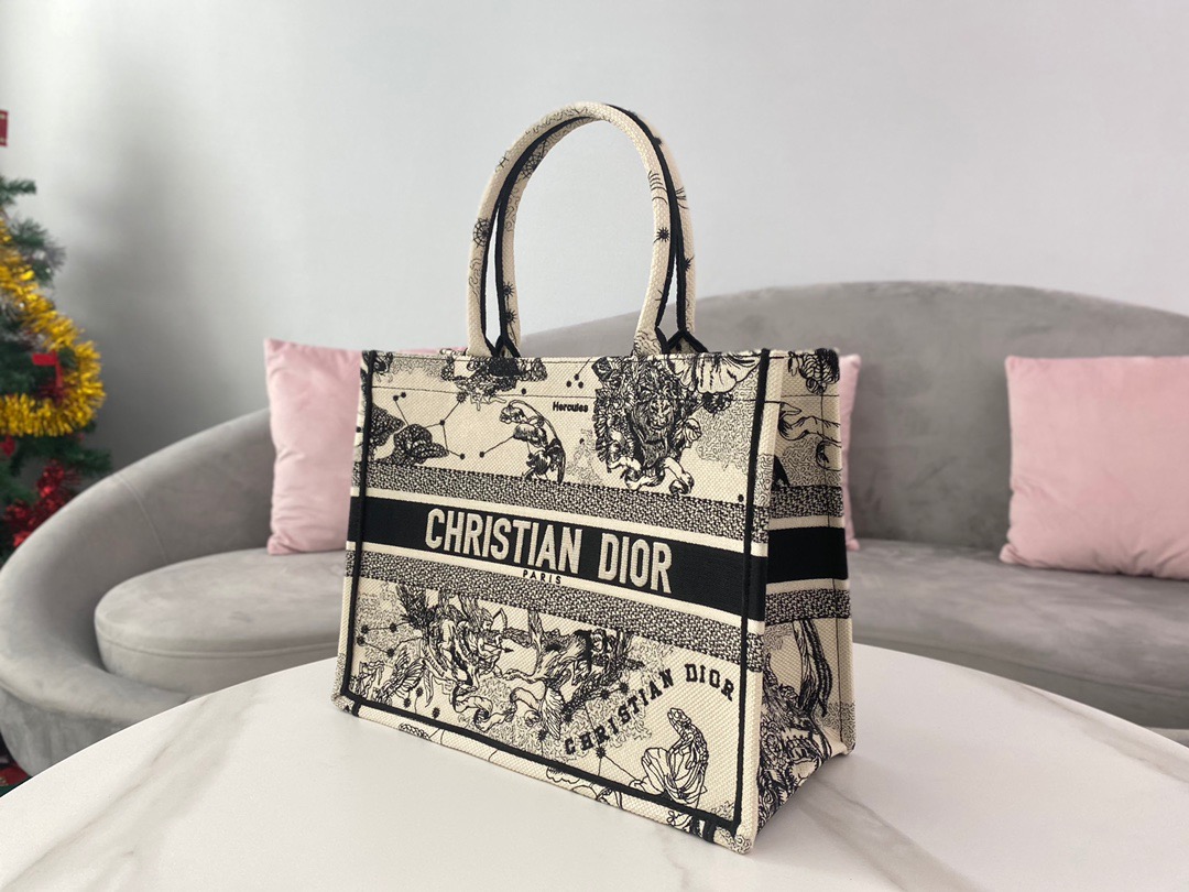 Christian Dior Medium Dior Book Tote White Multicolor , For Women, Women’s Handbags 14in/36cm CDZRHZ_