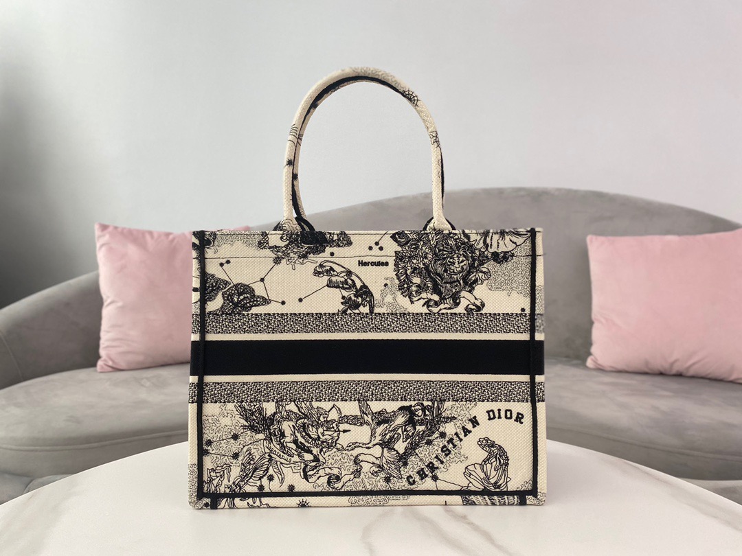 Christian Dior Medium Dior Book Tote White Multicolor , For Women, Women’s Handbags 14in/36cm CDZRHZ_