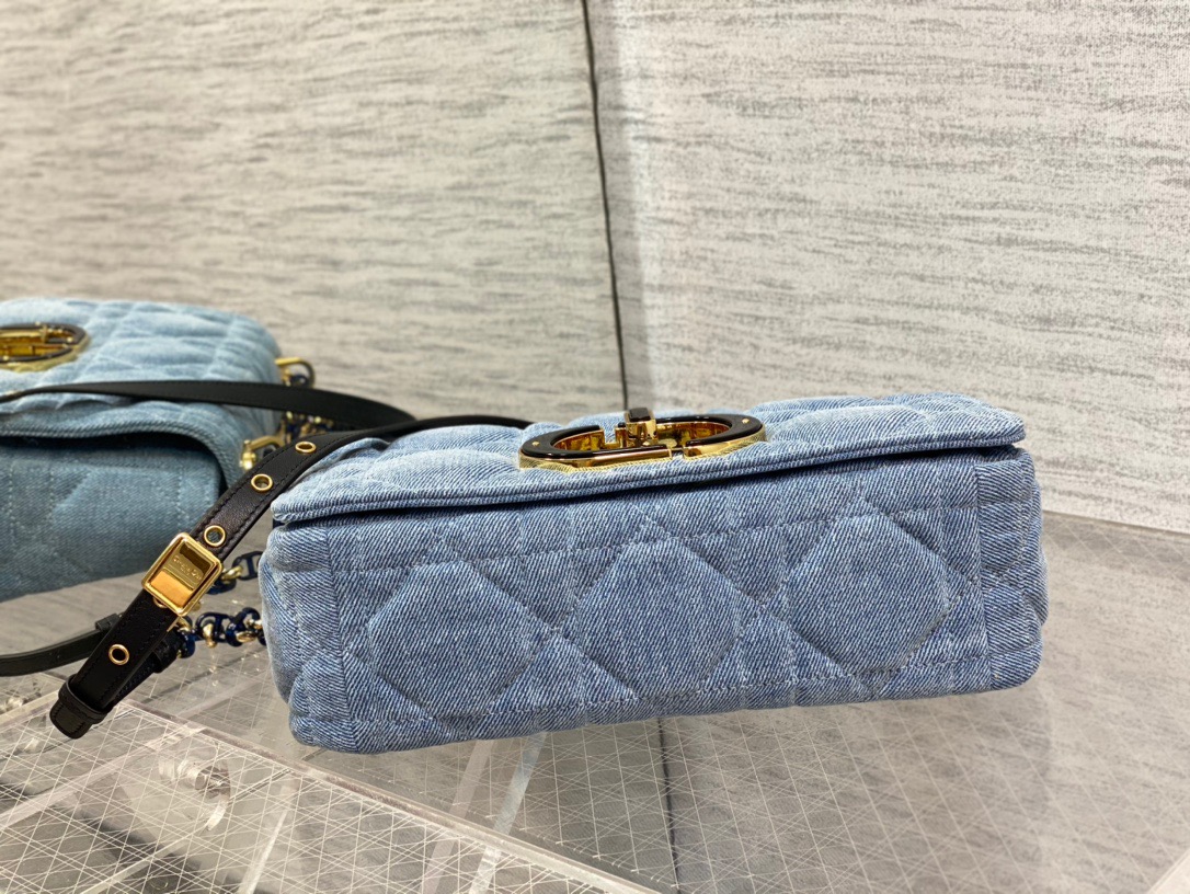 Christian Dior Medium Dior Caro Bag Blue , For Women, Women’s Handbags 25.5cm/10in CDWTJF_