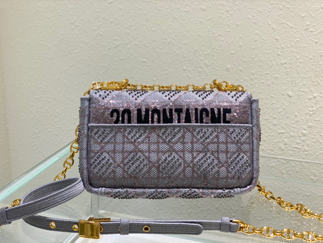 Christian Dior Medium Dior Caro Bag Gray , For Women, Women’s Handbags 25.5cm/10in CD