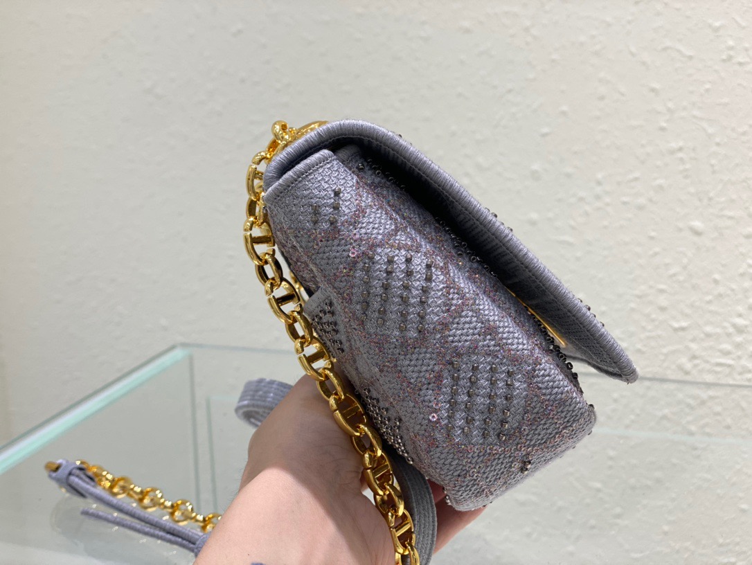 Christian Dior Medium Dior Caro Bag Gray , For Women, Women’s Handbags 25.5cm/10in CD