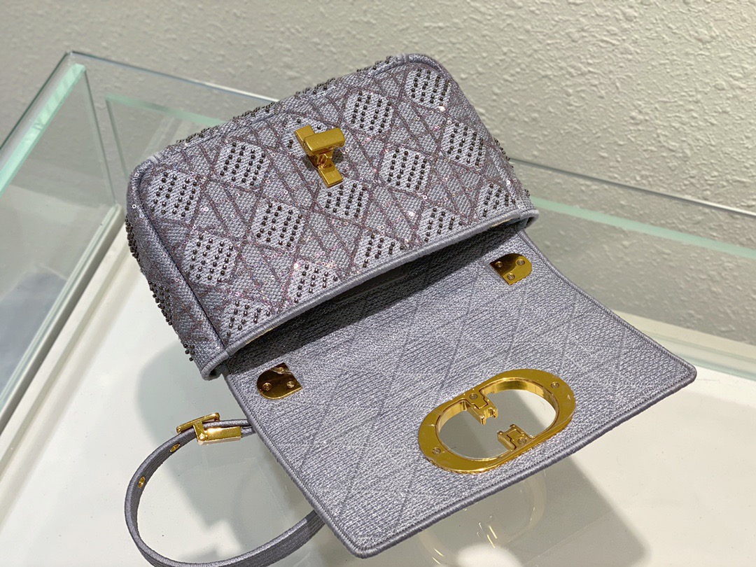 Christian Dior Medium Dior Caro Bag Gray , For Women, Women’s Handbags 25.5cm/10in CD