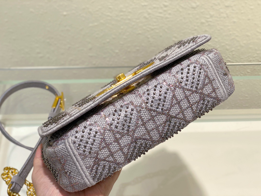 Christian Dior Medium Dior Caro Bag Gray , For Women, Women’s Handbags 25.5cm/10in CD