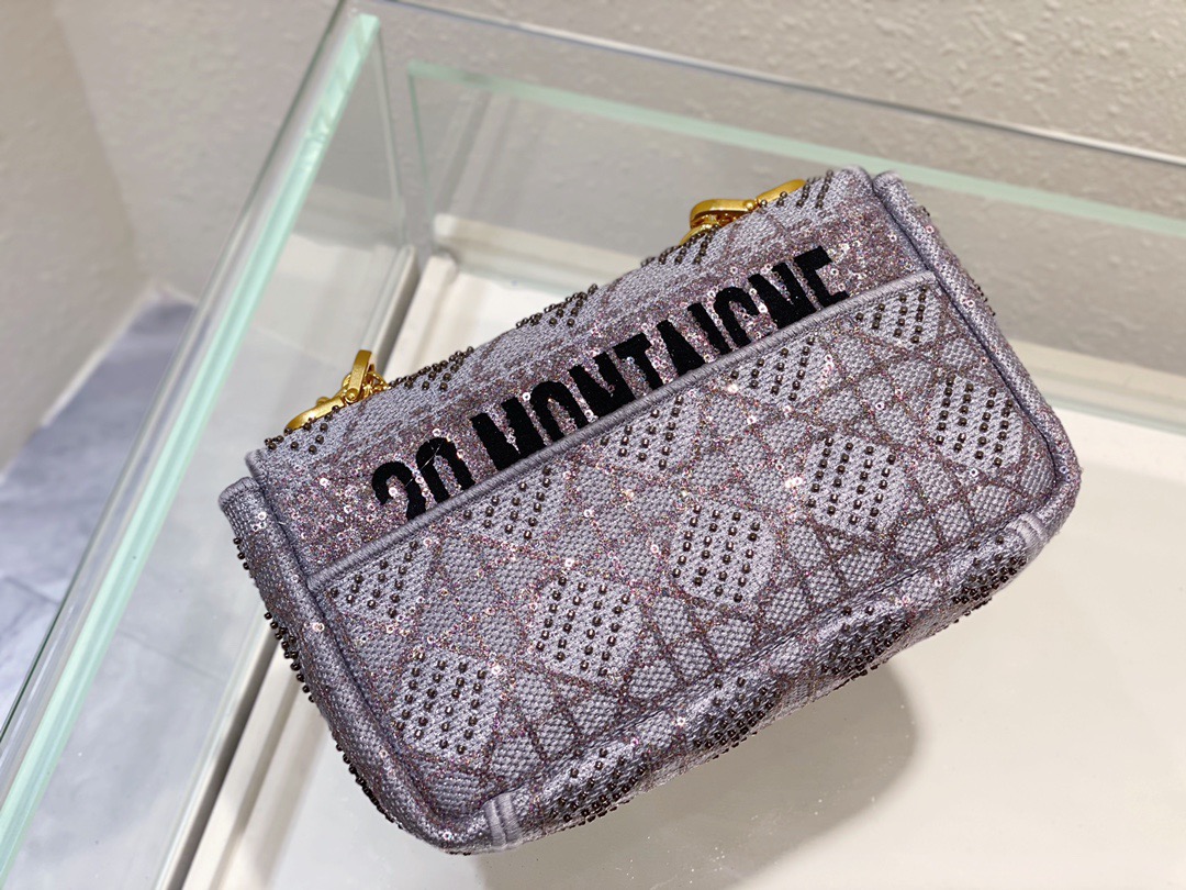 Christian Dior Medium Dior Caro Bag Gray , For Women, Women’s Handbags 25.5cm/10in CD