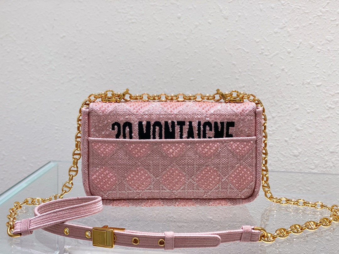 Christian Dior Medium Dior Caro Bag Pink, For Women, Women’s Handbags 25.5cm/10in CD