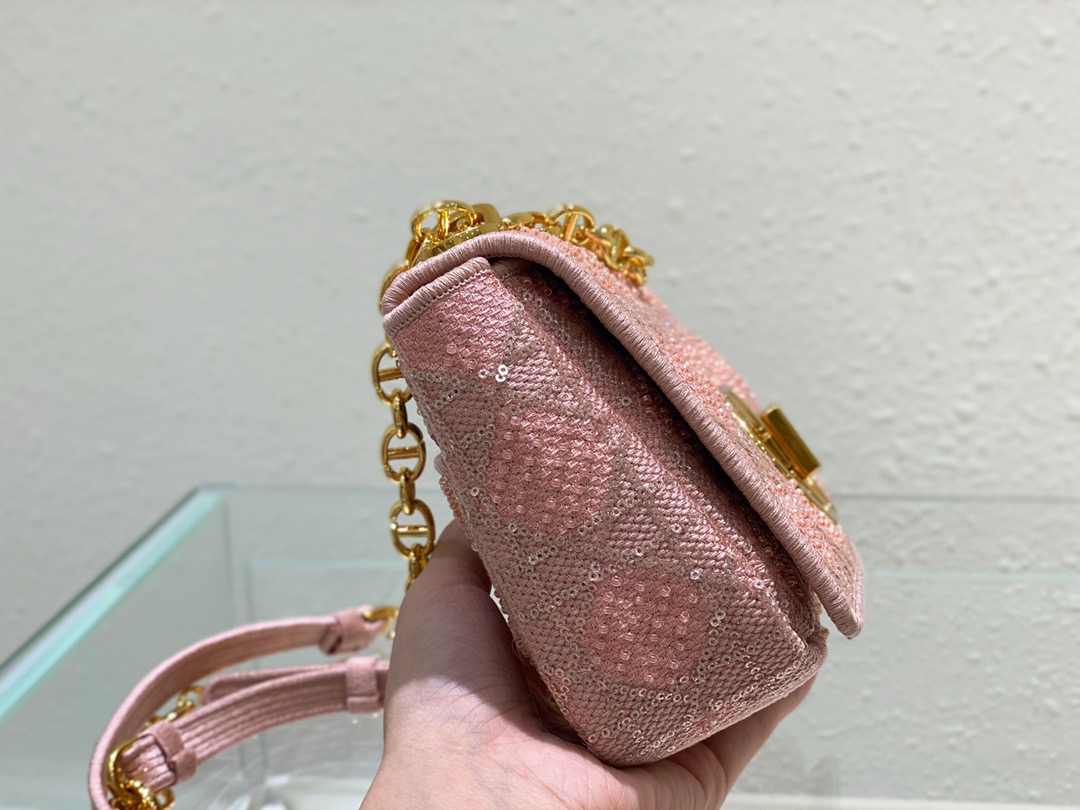 Christian Dior Medium Dior Caro Bag Pink, For Women, Women’s Handbags 25.5cm/10in CD