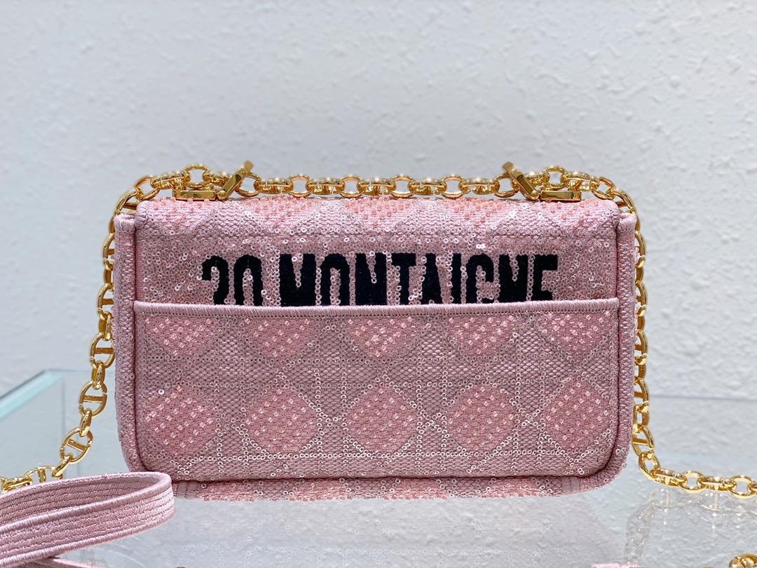 Christian Dior Medium Dior Caro Bag Pink, For Women, Women’s Handbags 25.5cm/10in CD